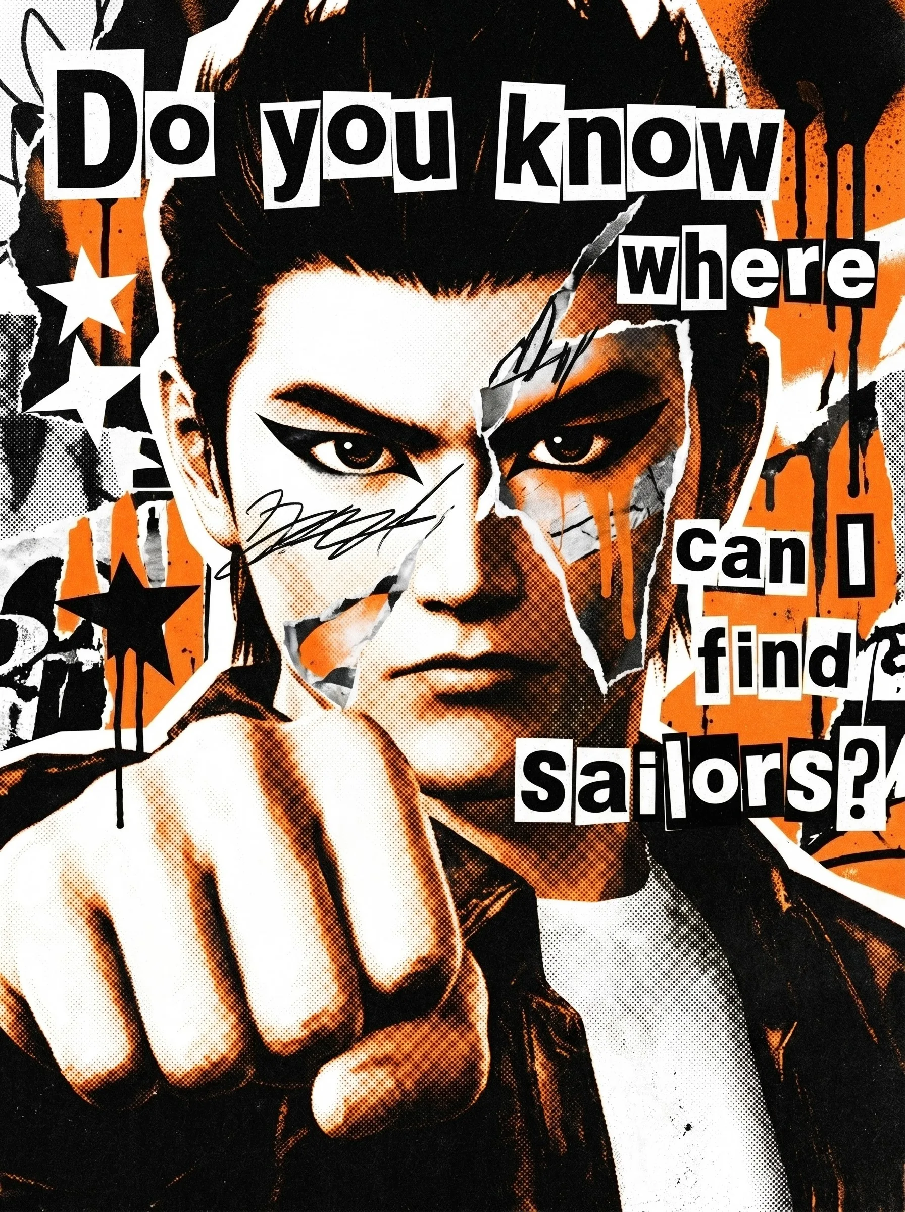 Poster ilustrado de Shenmue con Ryo Hazuki como protagonista